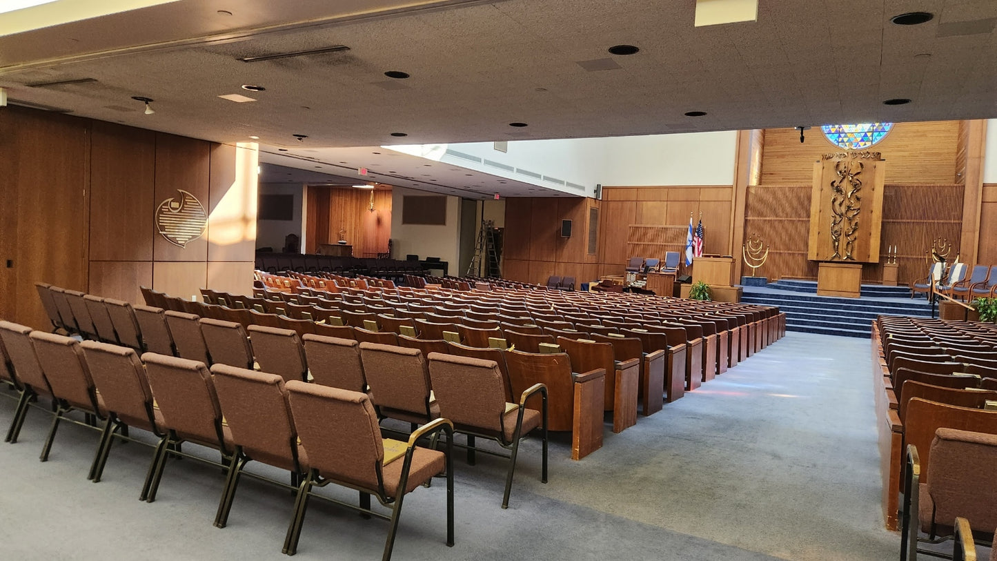 blue used auditorium church theater seating chairs 06