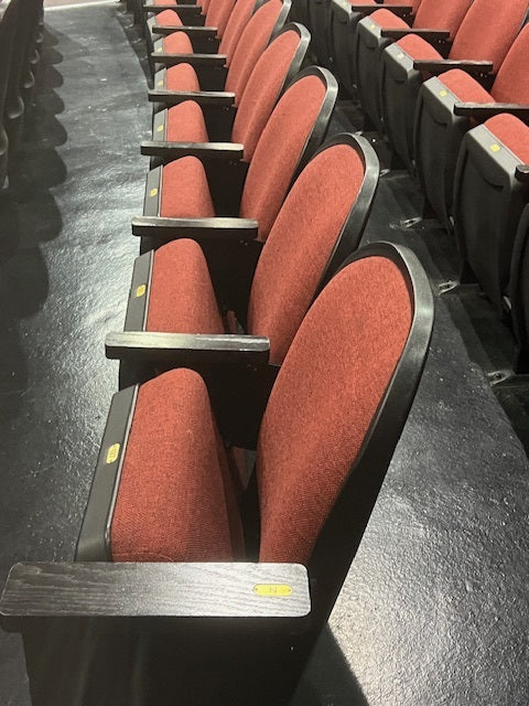 475 Red used THEATER SEATING Auditorium / Movie cinema church chairs seats $20 each