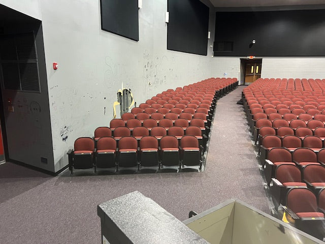 475 Red used THEATER SEATING Auditorium / Movie cinema church chairs seats $20 each