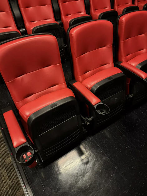 Used Theater Seats Red Reno Faux Leather Movie Auditorium Chairs (100 avail.)