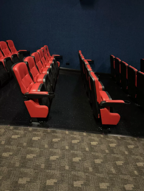 Used Theater Seats Red Reno Faux Leather Movie Auditorium Chairs (100 avail.)